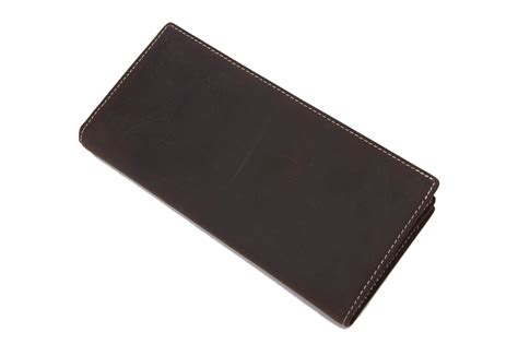 Handmade Genuine Leather Wallet Men Long Wallet Money Purse Card Holder