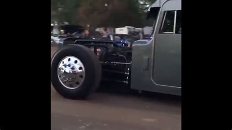 Would You Cruise Around In A Hoodless Lowered Semi Truck