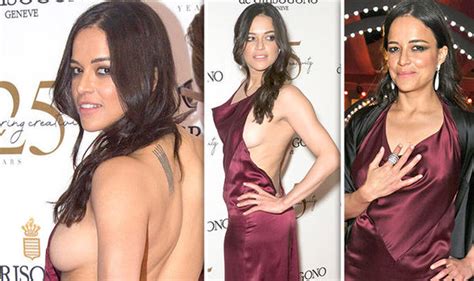 Cannes Michelle Rodriguez Spills Out As She Goes Braless In Eye Popping Silk Gown
