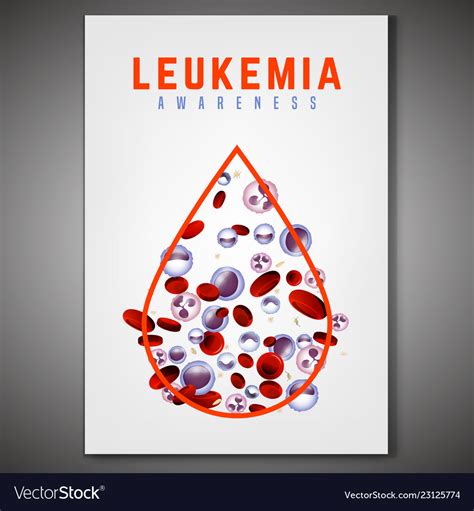 Leukemia Vertical Poster Royalty Free Vector Image