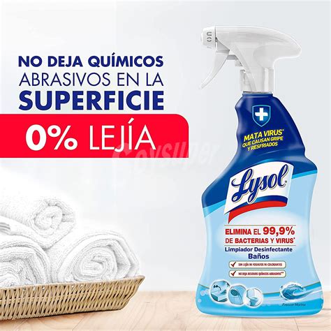 Lysol Spray Desinfectante Y Limpiador Baño 1 L