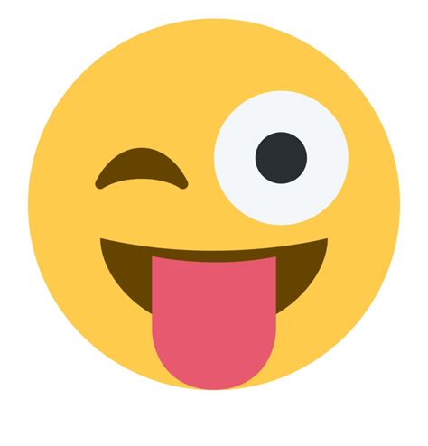 Crazy Face Stuck Out Tongue Winking Eye Emoji Transparent Png