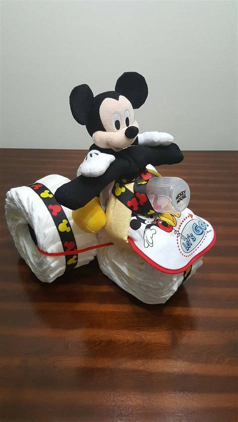 Mickey Mouse Tricycle Diaper Cake Baby Shower T Baby Boy Mickey