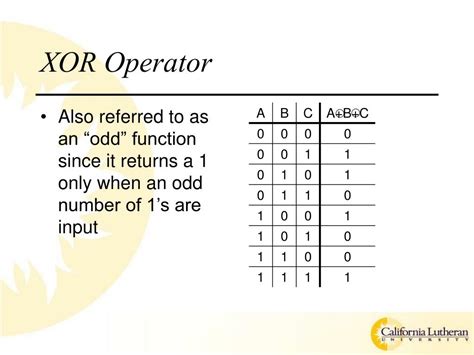 Ppt Xor Operator Powerpoint Presentation Free Download Id5959974