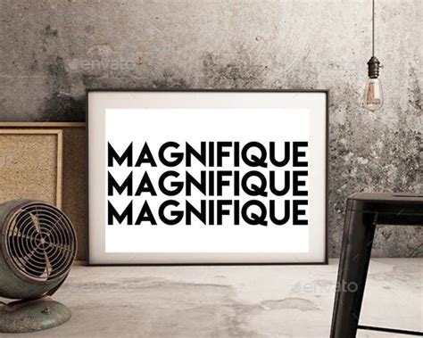 MAGNIFIQUE, French word, Room decor, Modern home decor, Canvas prints ...