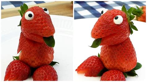 Diy Fruit Art Strawberry Dinosaurs Fruit Vegetable Carving Garnish