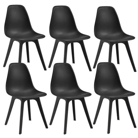 [en.casa] Set de 6 Chaises Design Chaise de Cuisine Chaise de Salle à