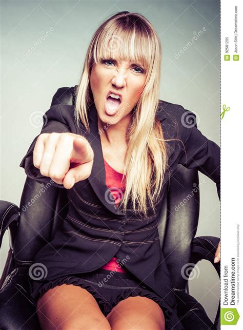 Woman Yelling And Pointing Stock Image Image Of Finger