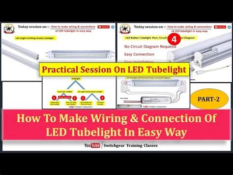 T8 led wiring instruction diagram (with ballast & starter) 1) remove original t8 fluorescent tube. Parts, Wiring & Connection of LED Tubelight in easy way(Part-2) l In Hindi l Practical video ...
