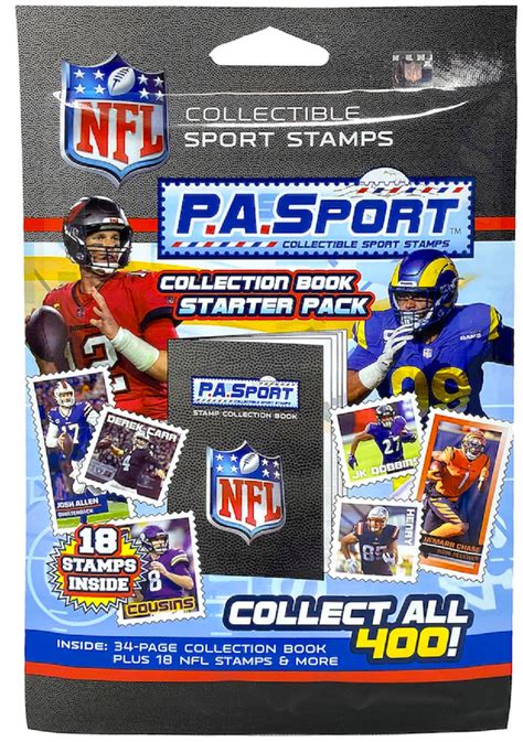 Pa Sport Collectible Sport Stamps Nfl Collection Book Pack Styles May