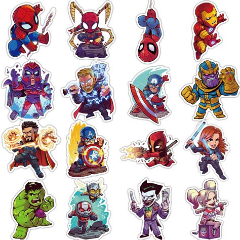 Cute Super Hero Stickers For Marvel Cartoon Funny Graffiti