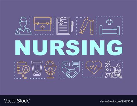 Nursing Word Concepts Banner Royalty Free Vector Image