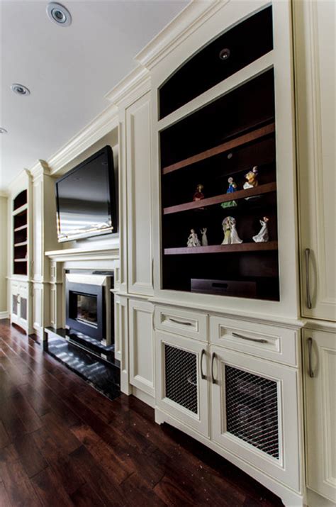 Regardless of the design style, the fireplace is the heart of the home and deserves some attention. Fireplace/ TV wall unit - Traditional - Living Room ...