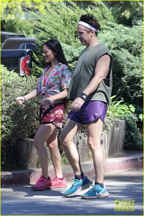 Colin Farrell Wears His Signature Short Shorts While Reuniting With Q