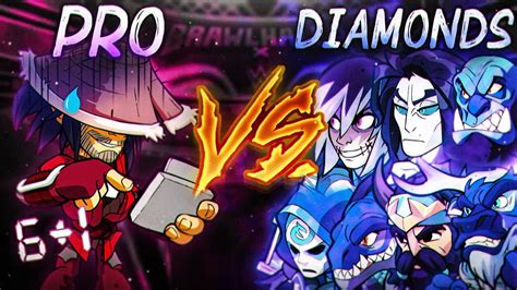 1 Pro Vs 7 Diamonds Brawlhalla Crew Battle Youtube