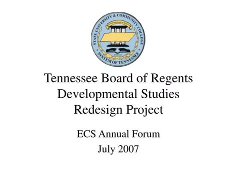 Ppt Tennessee Board Of Regents Developmental Studies Redesign Project