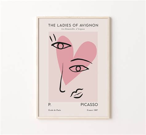 Exhibition Poster Picasso Art Print The Ladies Of Avignon Etsy