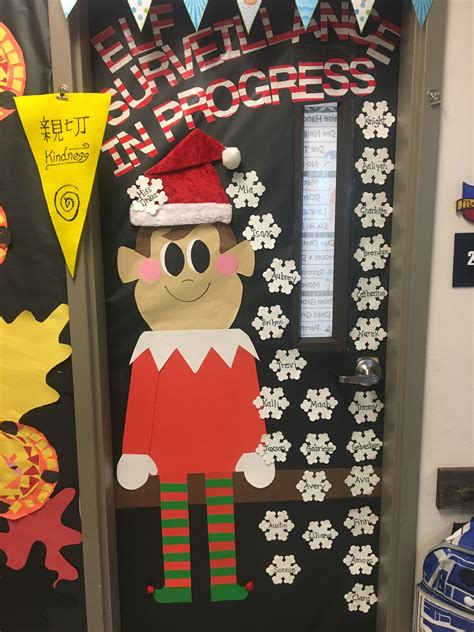 Kitchen sink windowkitchen window curtainskitchen window treatmentskitchen valanceskitchen doorsfarmhouse curtainskitchen windowswindow blindskitchen shelves. Elf on the Shelf Classroom Door | Door decorations ...
