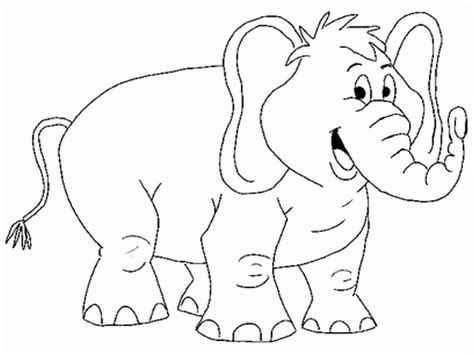 Cartoon Elephant Coloring Pages