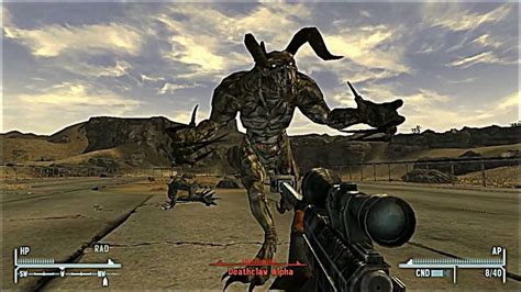 Fallout New Vegas Wars Mother Deathclaw Vs Alpha Male Youtube