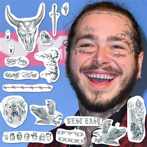 Post Malone Temporary Tattoos Ultimate Pack Axe Tattoo Hammer Tattoo