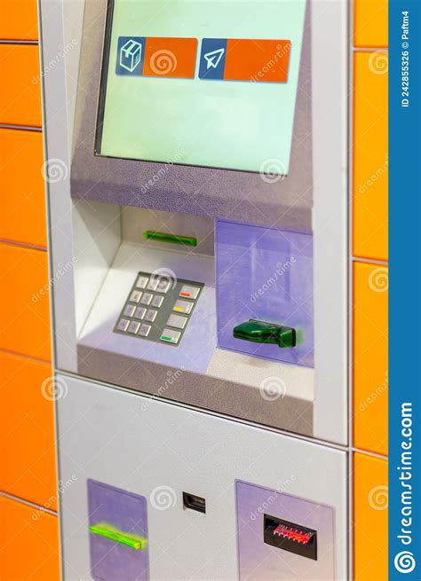 Atm Terminal Display And Buttons Close Up Stock Photo Image Of Code