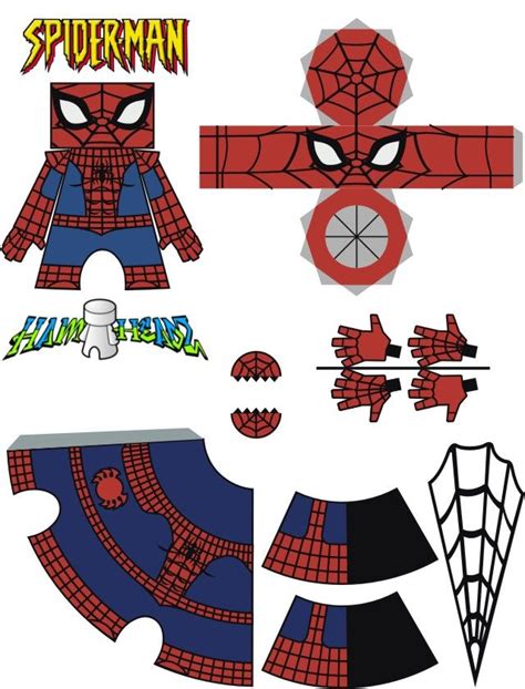 Spider Man Template Spiderman Craft Paper Toys Template Paper Toys