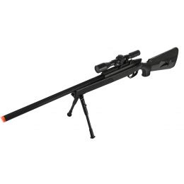 CYMA Airsoft MK Bolt Action Sniper Rifle W Scope BLACK Airsoft Megastore