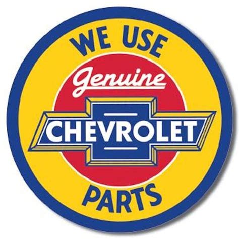 We Use Genuine Chevrolet Parts 12 Round Service Sign Display With