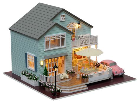 1 24 Diy Miniature Dollhouse Kit Queenstown Suburban House Etsy