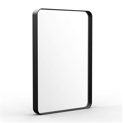 buy 24 x36 inch brush black bathroom mirror modern black mirror with rounded corners black
