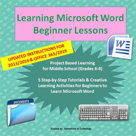 The “learning Ms Word” Beginner Lessons Start Students With No Previous