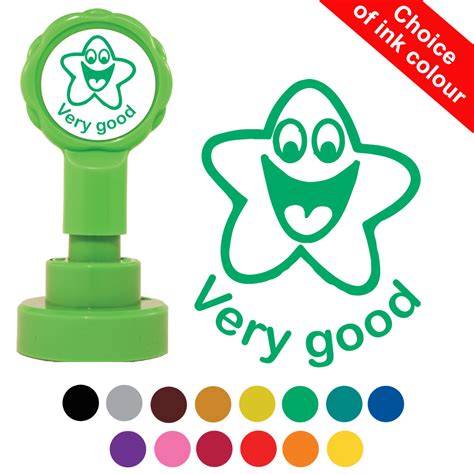 School Stamps Very Good Smiley Star Teacher Stamp Free Delivery