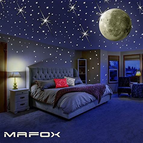 However not everyone can have a ceiling painted so i experimented, and eventually i created these canvases for everyone to enjoy looking for their own secret glowing galaxies. Glow in the Dark Stars with Moon for Ceiling or Wall ...
