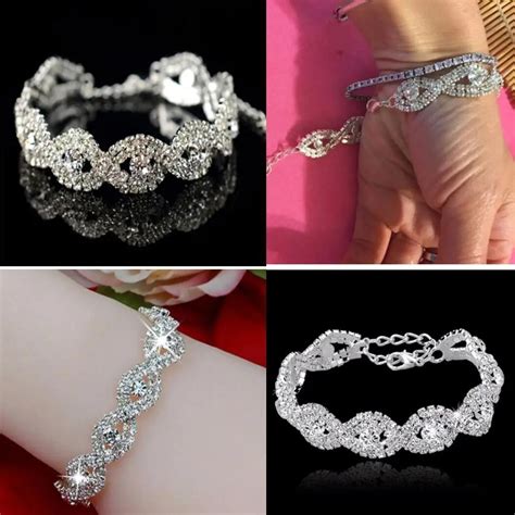 Buy Bling Wedding Bracelet Women Rhinestone Geometric
