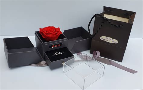 Personalised Forever Rose T Box Bracelet T Preserved Etsy