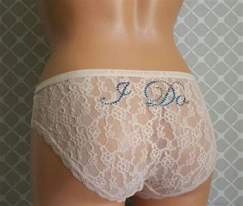 Bridal Panties Nude Lace Hipkini W Something Blue Personalized Bridal Panties Size S Xl