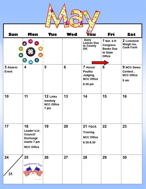 March Through May Calendars New Castle County 4 H Newsletter