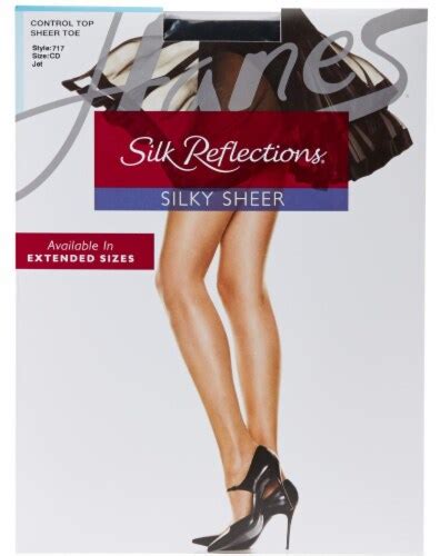 hanes® women s silk reflections® control top sandalfoot pantyhose jet ab kroger