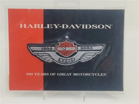 Genuine Harley Davidson 100th Anniversary Wing Patch Nib Small Logo