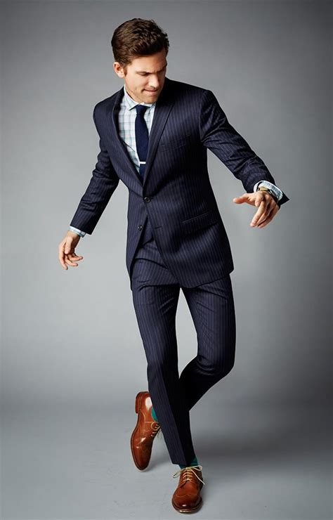 Navy Pinstripe Suit Gq Suits Mens Fashion Suits Mens Tailored Suits