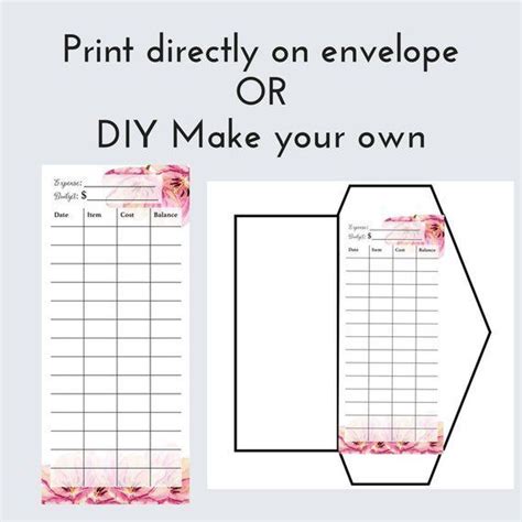 Free Printable A6 Budget Envelope Template
