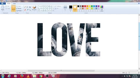 Text Tutorial In Ms Paint How To Put An Image Into Beautiful Text