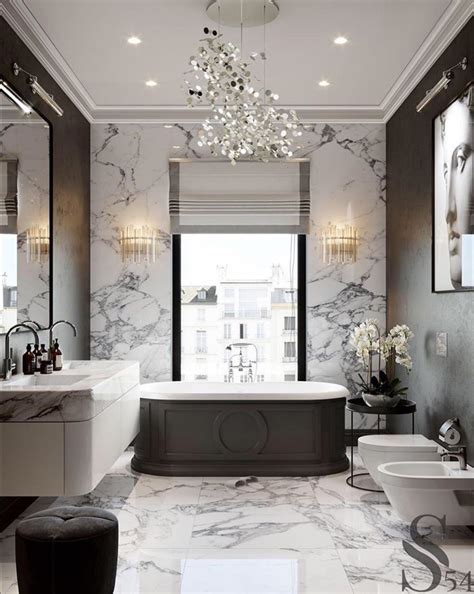 Black And White Glam Bathroom Glam Vibe 1 Marble For Wall Floor
