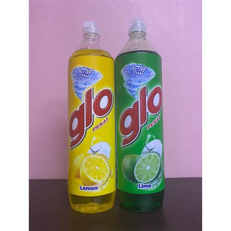 Glo Dishwash Liquid 900ml Pekat Save Water Cecair Sabun Pinggan Lemon