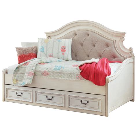 Signature Design By Ashley Realyn Twin Upholstered Day Bed With Under