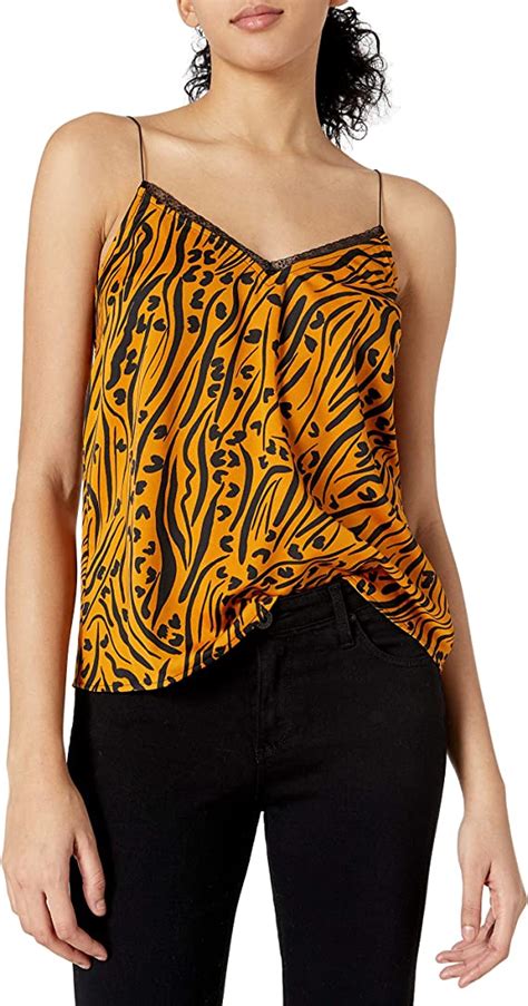 BCBGeneration Women S Tiger Stripe Camisole Shirt Amazon Co Uk Clothing