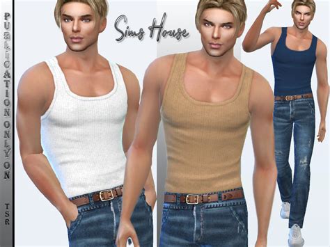 Sims Houses Mens T Shirt Tucked In Sims 4 Male Clothes Sims 4