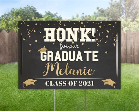 Graduation Yard Sign Class Of 2021 Lawn Sign Graduate Outdoor Banner