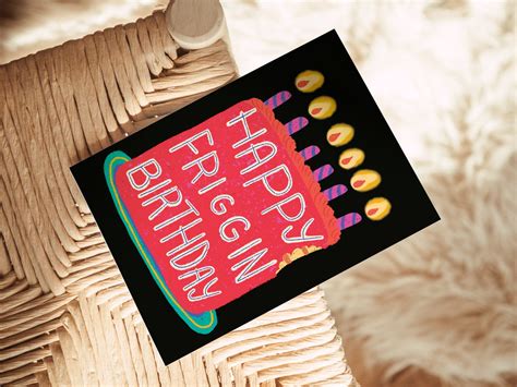 Happy Friggin Birthday Card Greeting Card Stationary Etsy